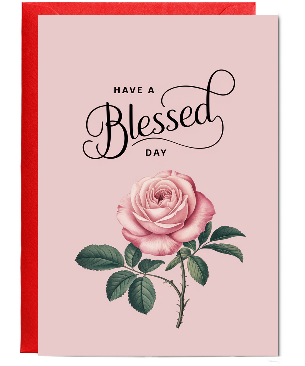 Have a Blessed Day Card thank you Christian