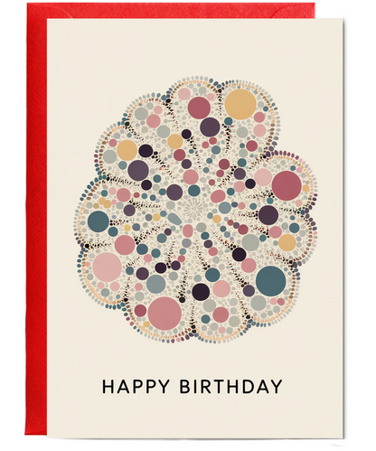 Happy Birthday Card for her Kusama style