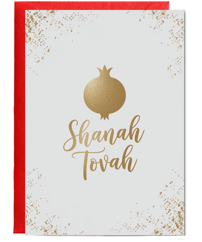 shanah tova pomegranate Gold flakes