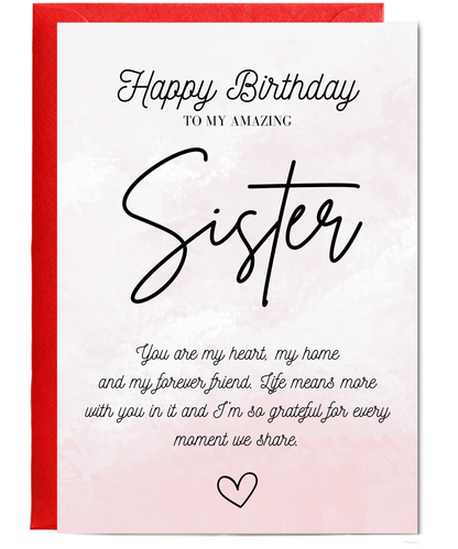 Gold Happy Birthday Sister