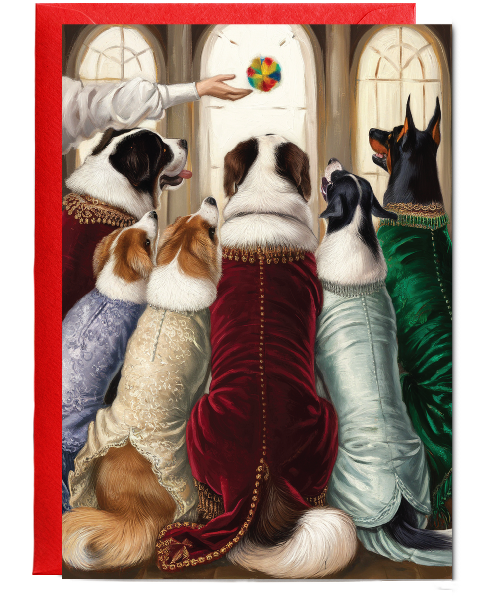 Royal dogs playing