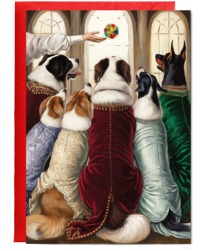 Royal dogs playing