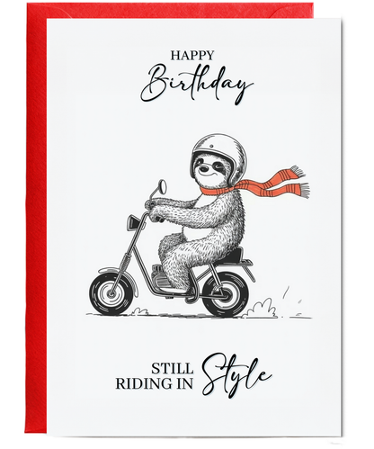Happy birthday sloth still riding in style