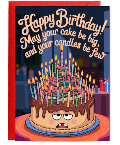 Happy Birthday Card May Your Cake Be Big