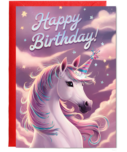 Happy Birthday! Fantasy Unicorn Horse