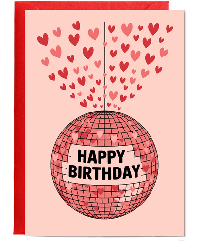 Happy Birthday Card disco ball