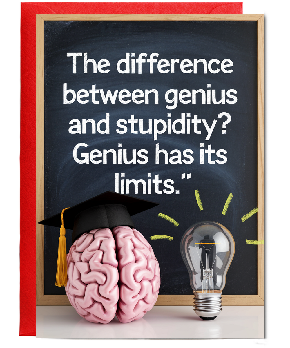 The difference between genius and stupidity? Genius has its limits.