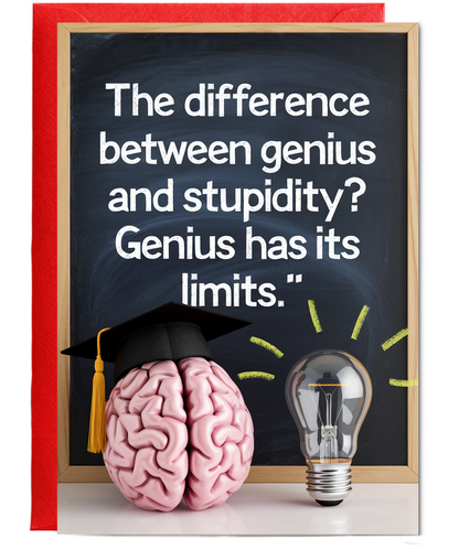 The difference between genius and stupidity? Genius has its limits.