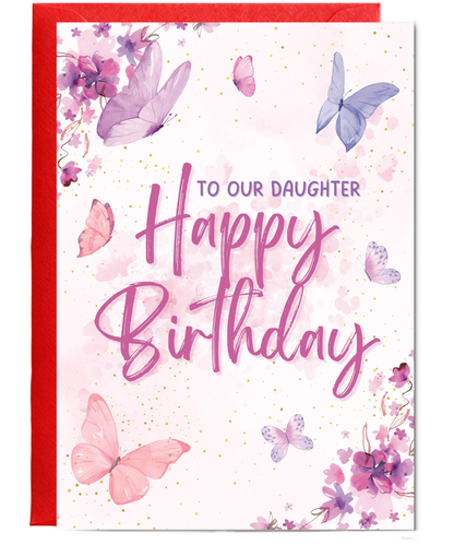 Happy birthday card to our daughter butterflies