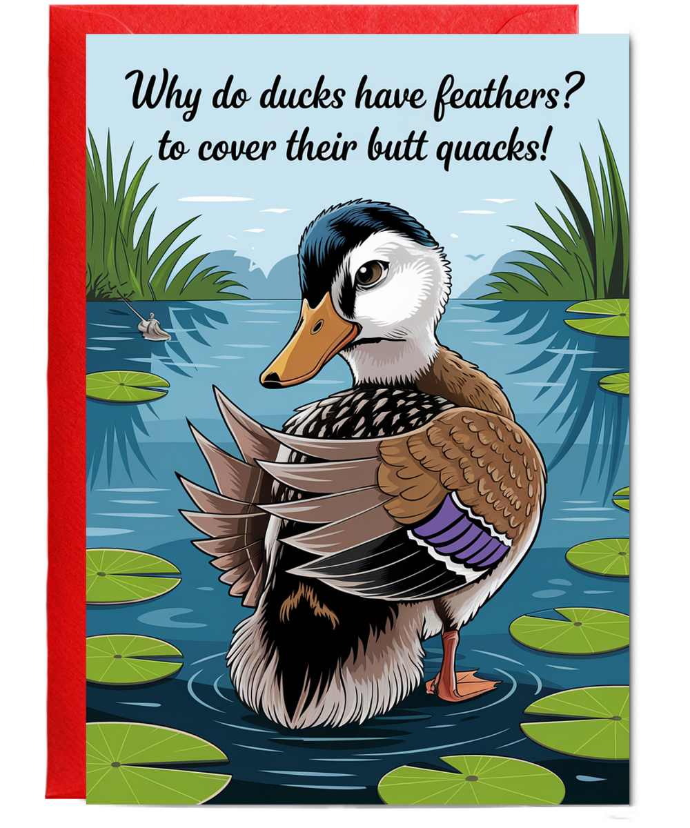 Why do ducks have feathers? To cover their butt quacks!