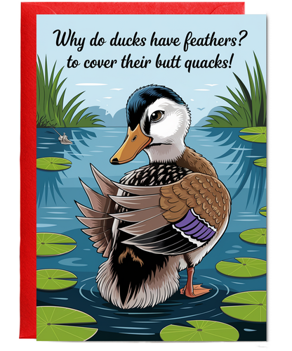 Why do ducks have feathers? To cover their butt quacks!