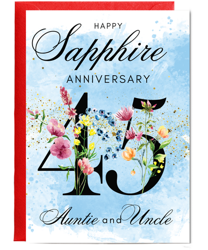 A5 Sapphire anniversary Auntie and Uncle