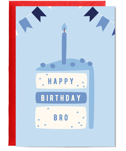 minimalistic male blue Happy Birthday Bro