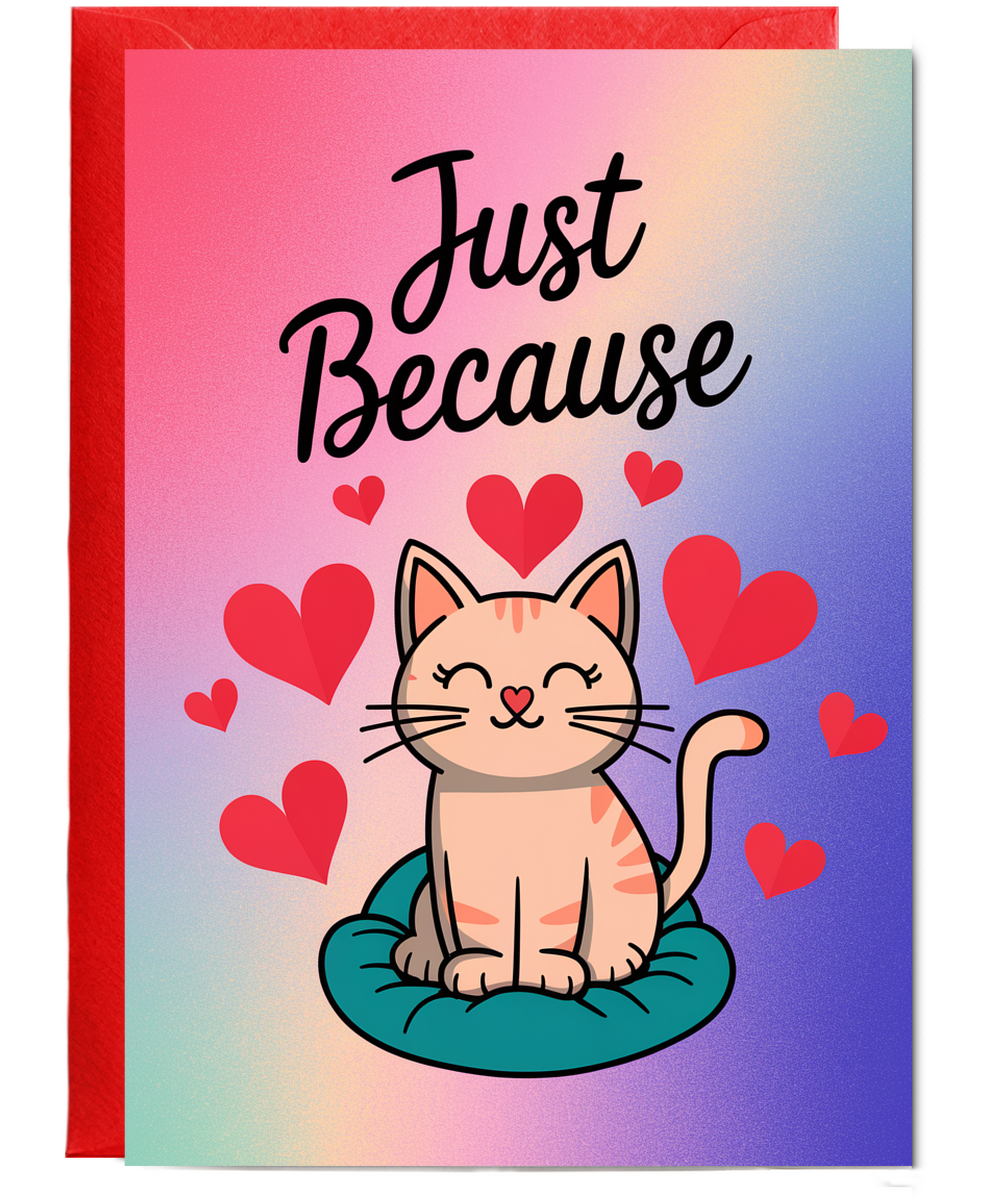 Just Because - Cat with a Heart