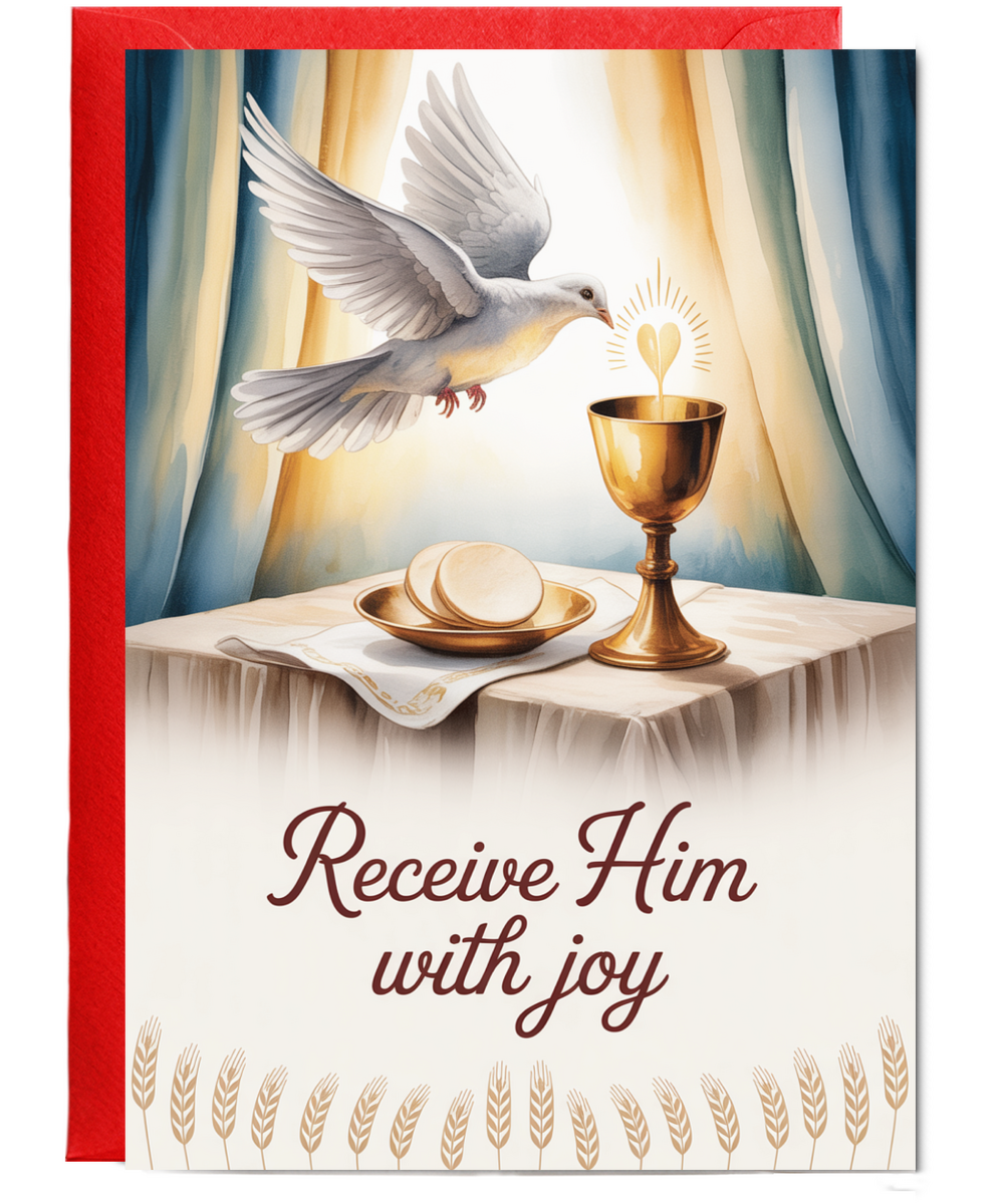 Receive him holy communion