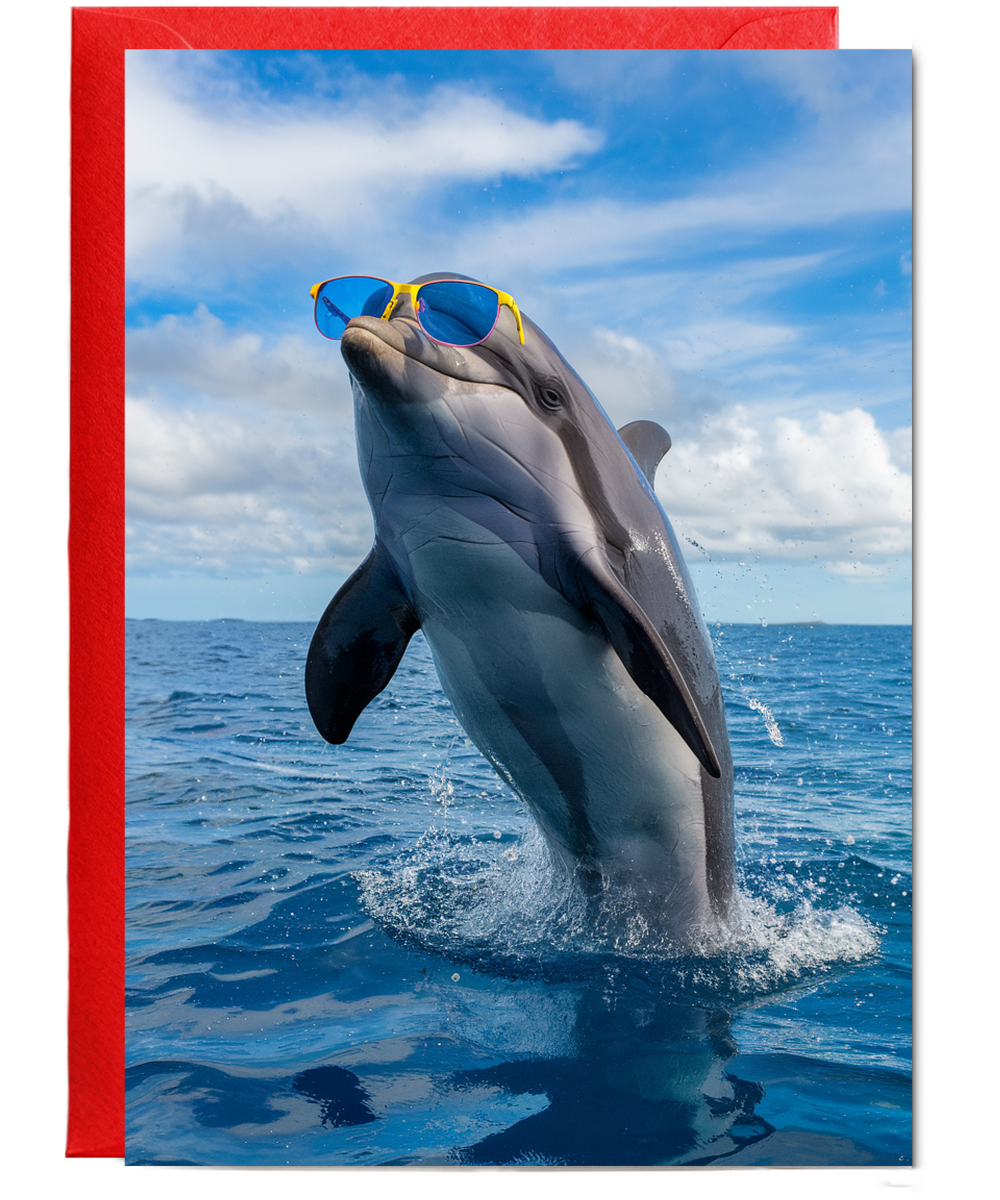 Dolphin with Blue-Tinted Glasses