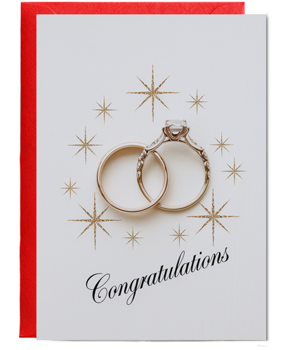 sparkling wedding rings congratulations