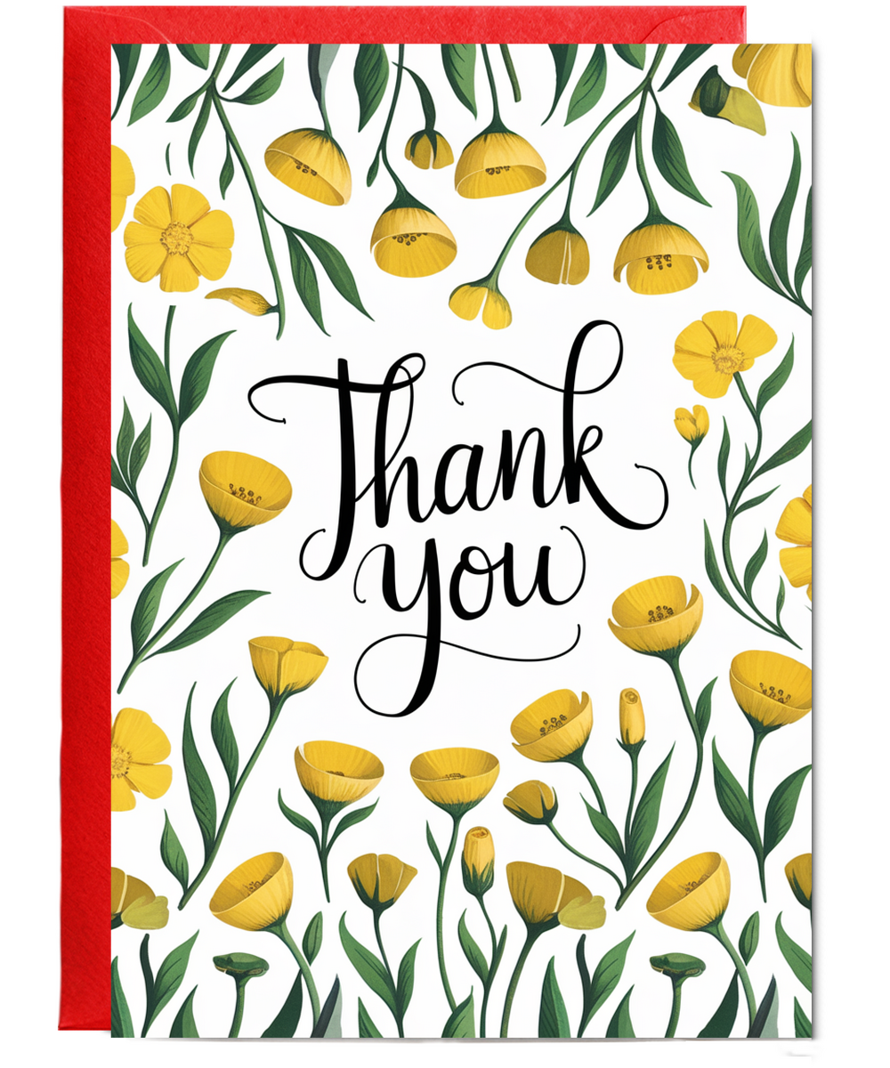 Thank You - Pretty Buttercup Flowers