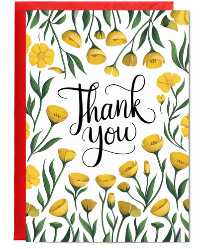 Thank You - Pretty Buttercup Flowers