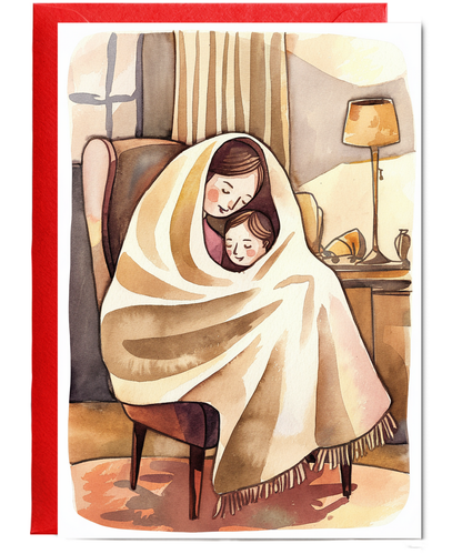 mother and child cuddled