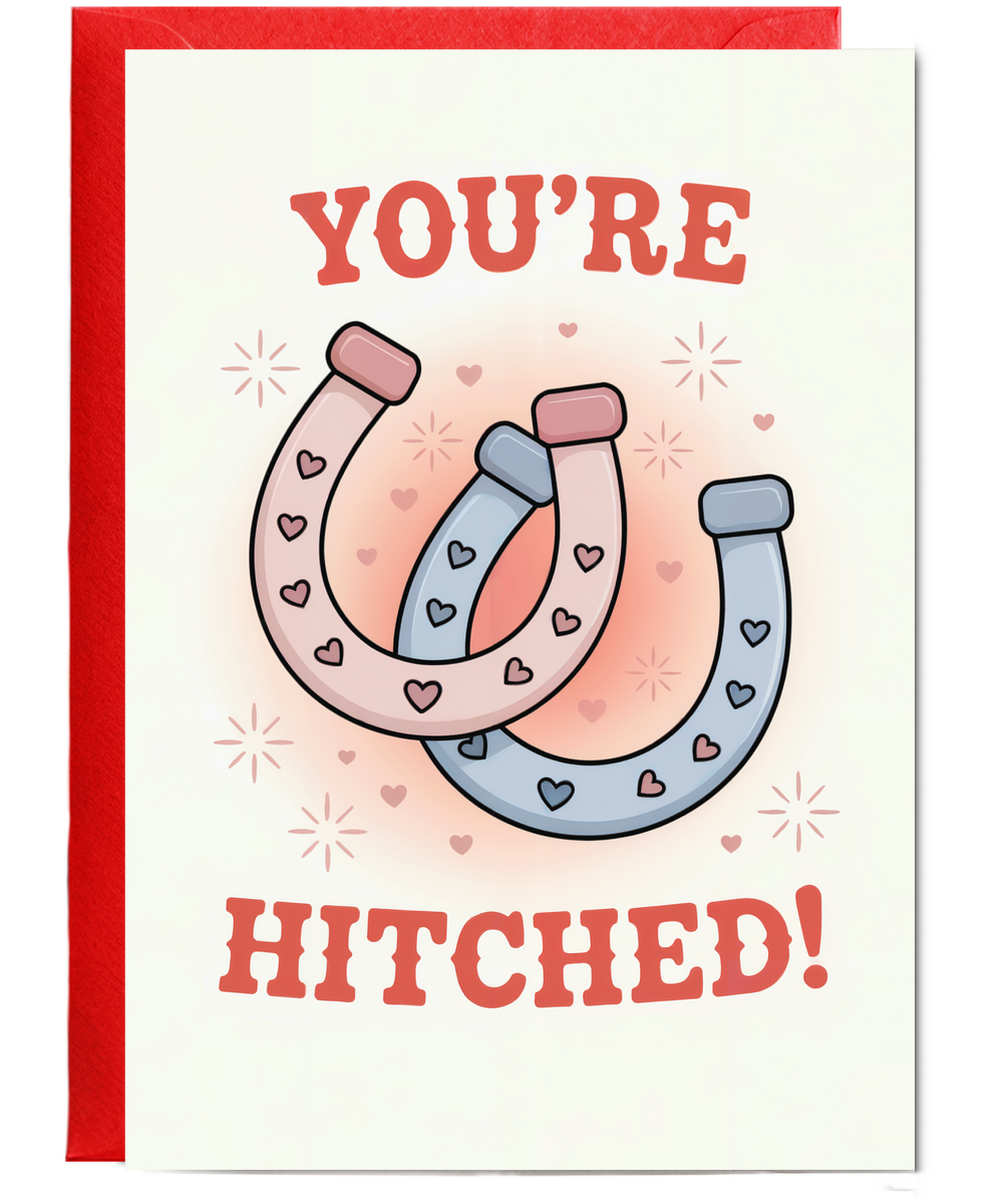 engagment card You're Hitched