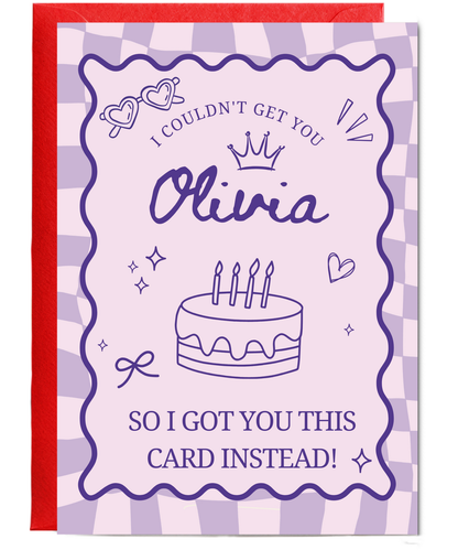 I couldn't get you Olivia so I got you this card