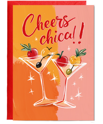 Cheers Chica Birthday Card Celebration for Her