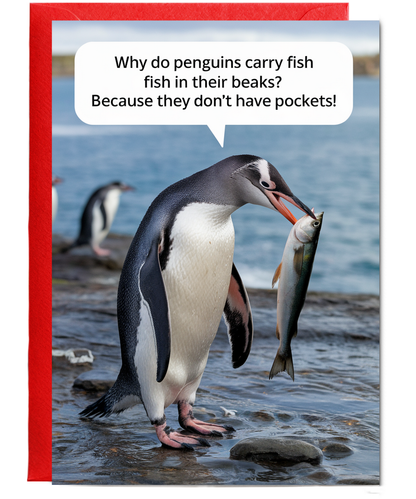 Why do penguins carry fish in their beaks? Because they don’t have pockets!