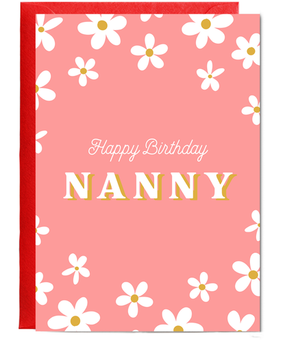 daisy groovy girly Happy Birthday Nanny