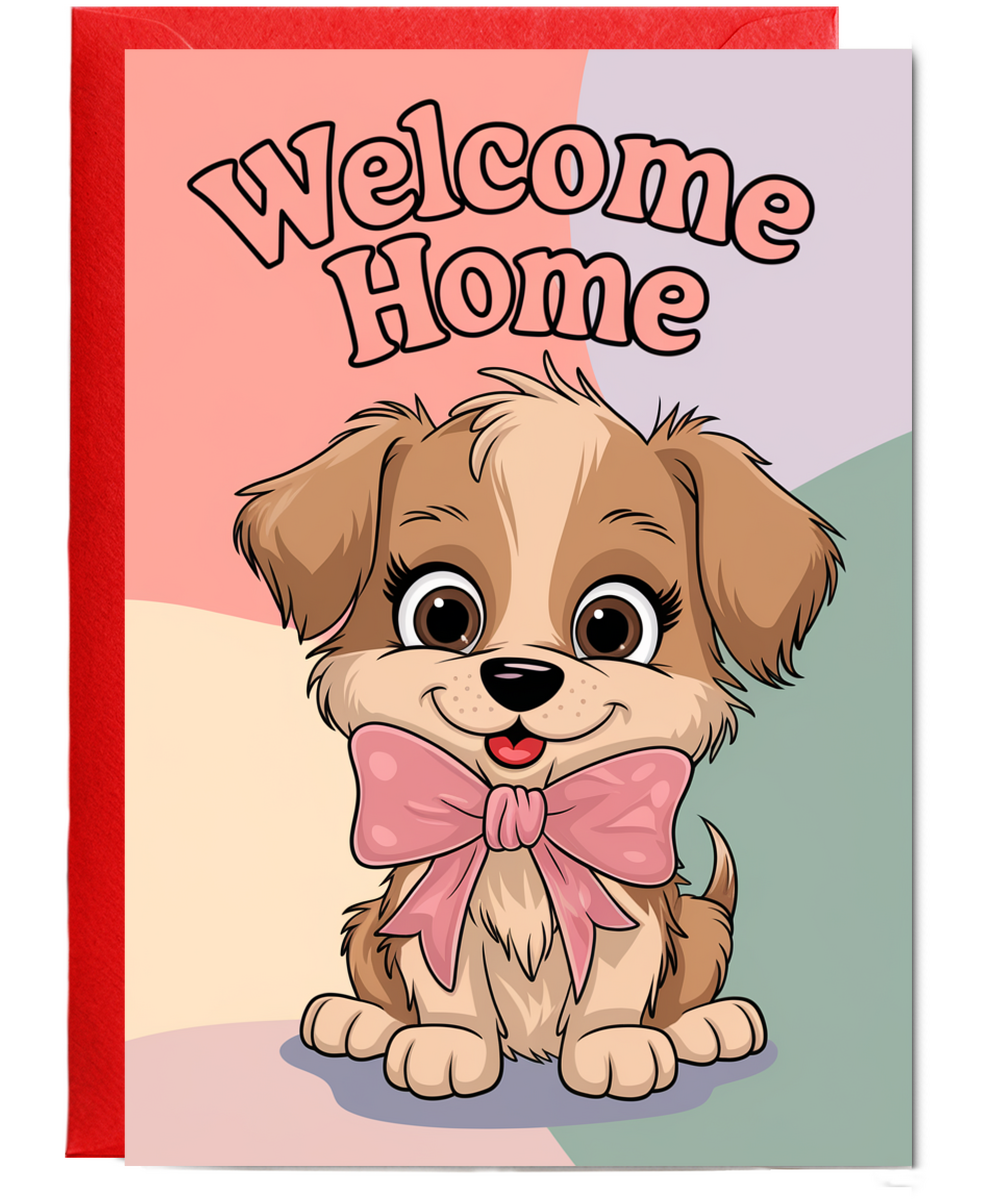 Welcome Home - Puppy with a Bow