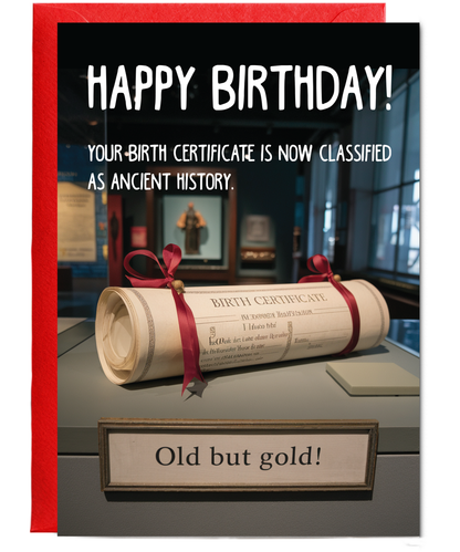 Your birth certificate is now classified as ancient history
