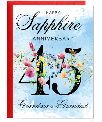 A5 Sapphire anniversary Grandma and Grandad