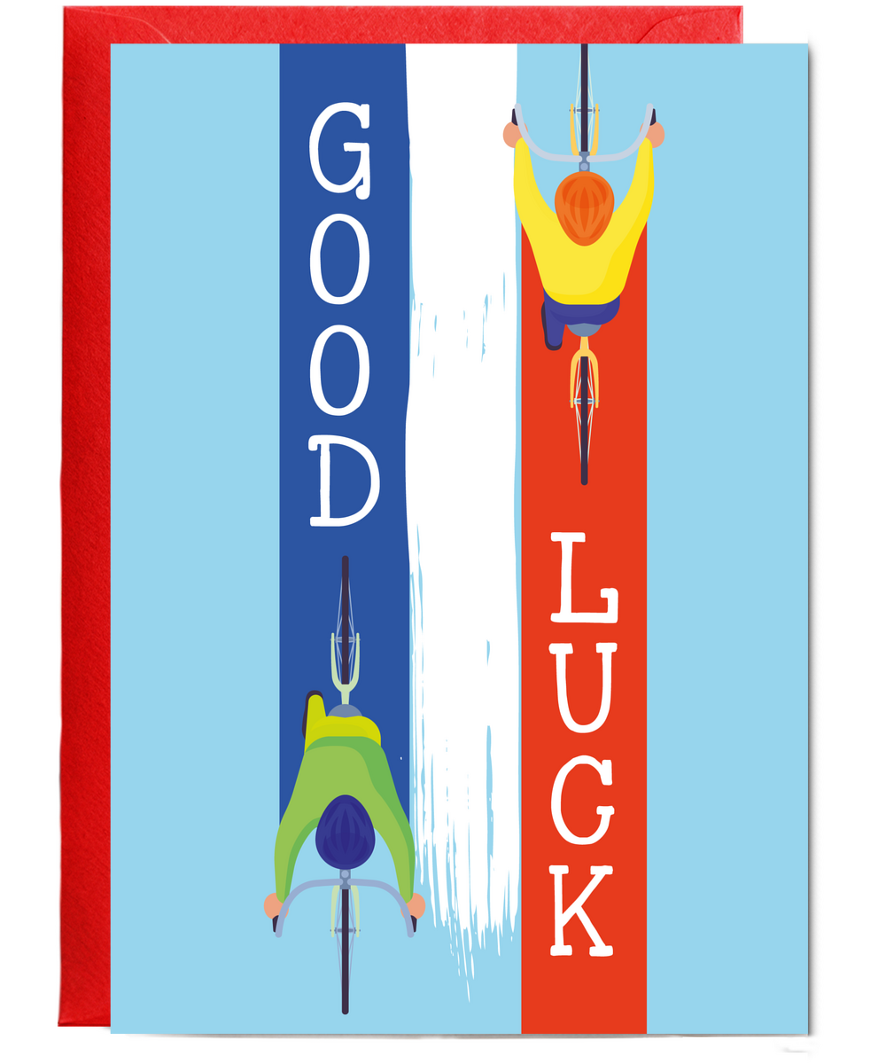 Good Luck Card for Cycling Race Sports Challenge in France
