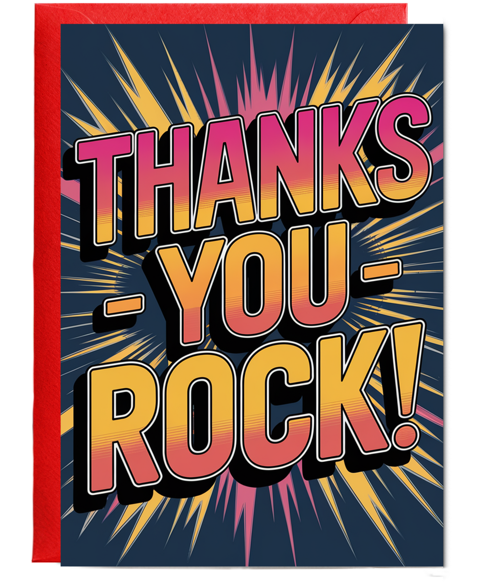 Thank you card You Rock