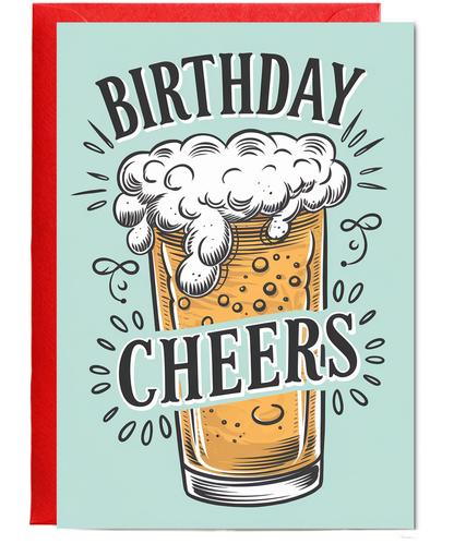 Birthday Cheers card for him craft beer pint