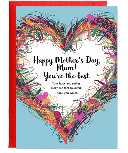 Mothers Day Card Mum! You're the Best from son