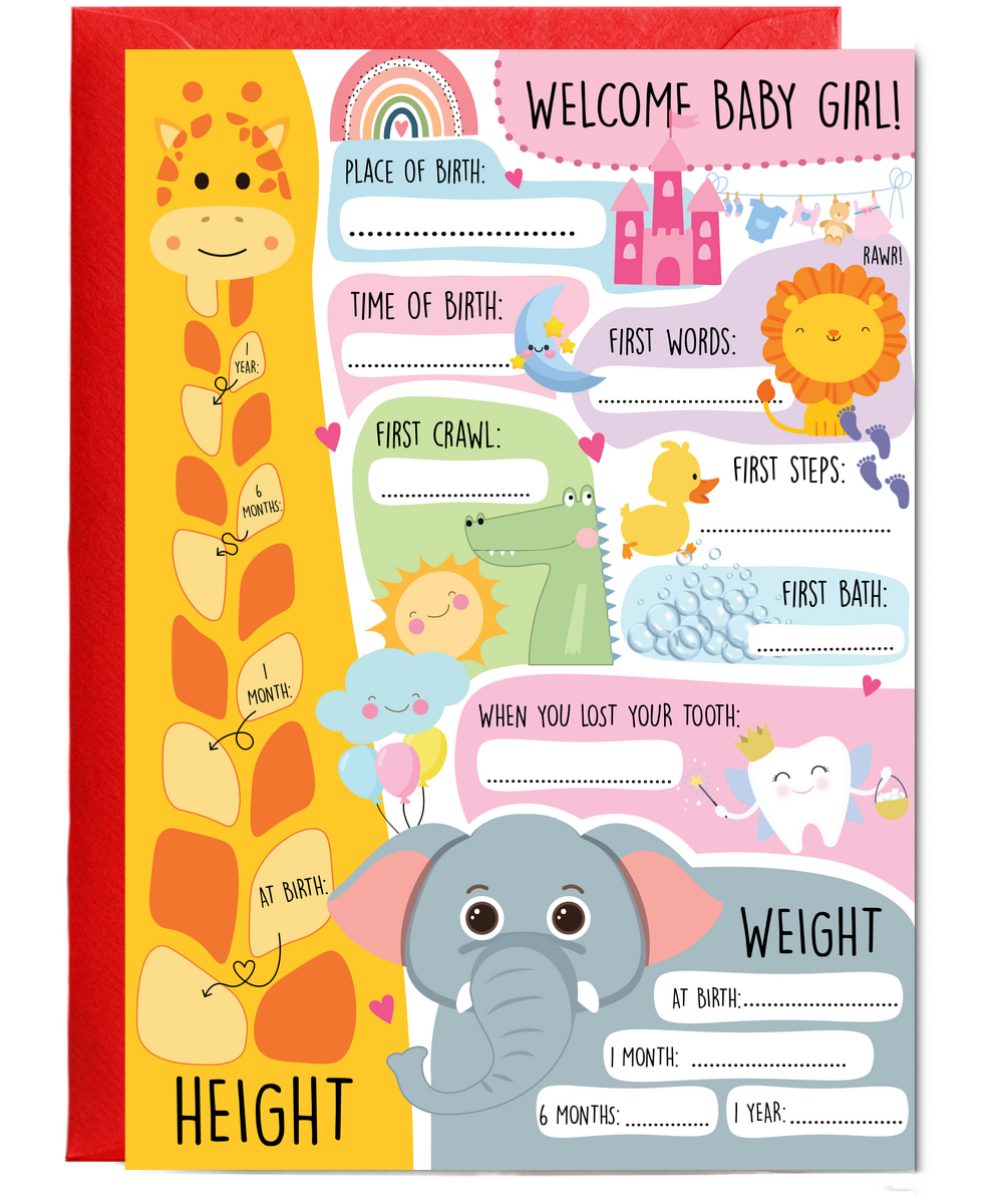 Baby girl's first milestones