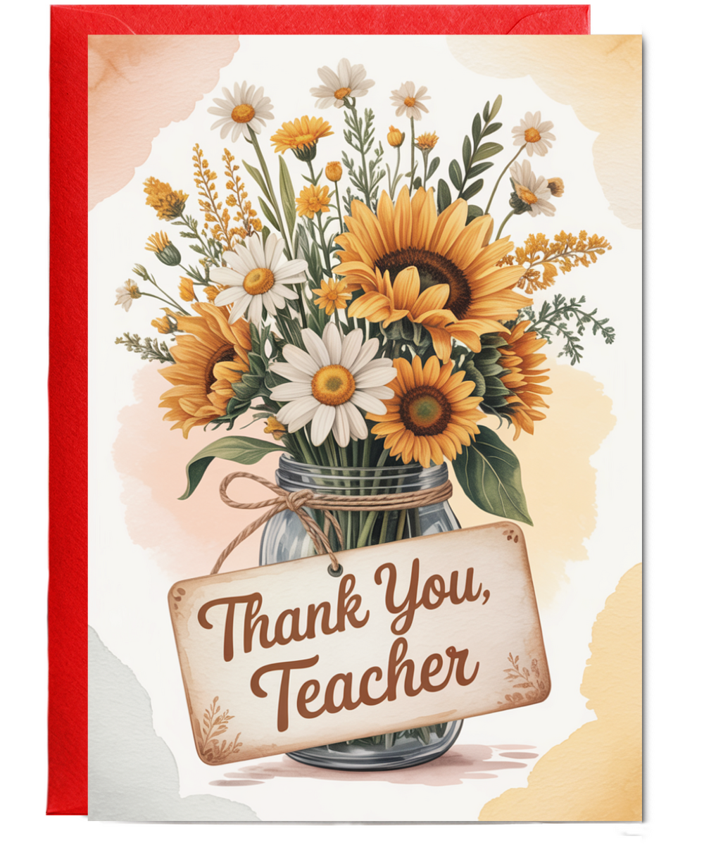 Thank you teacher sunflowers