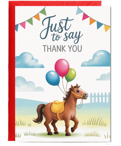 Thank You Card for Horse Riding Instructor Just to Say