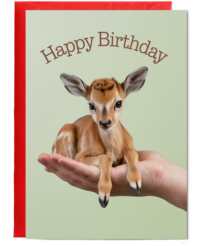 Birthday card Miniture impala cute funny