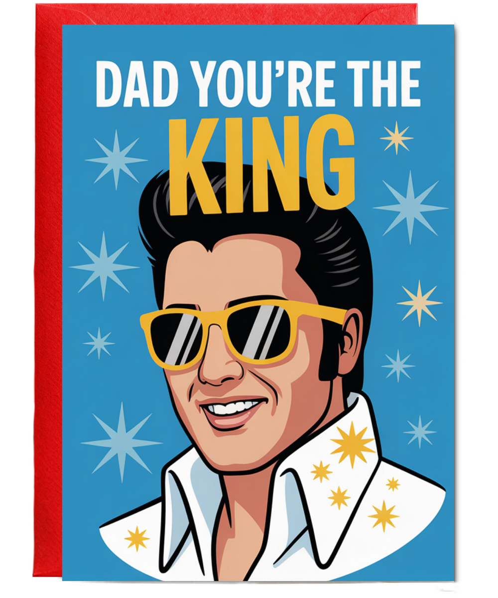 Happy Birthday Fathers Day Card for Dad Youre the King