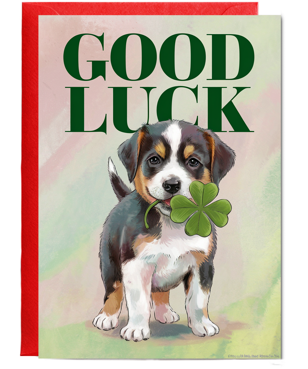 Good Luck - Puppy with a Lucky Charm