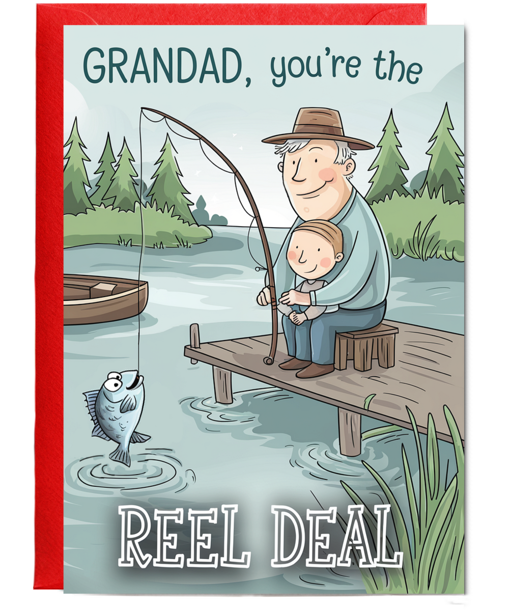 Fathers day grandad you're the reel deal
