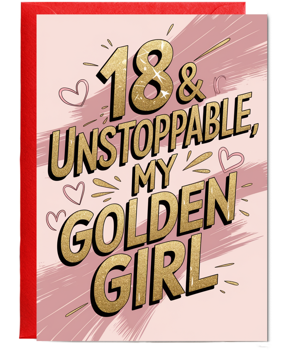 18th Birthday Card My Golden Girl