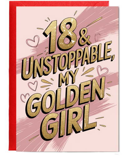18th Birthday Card My Golden Girl