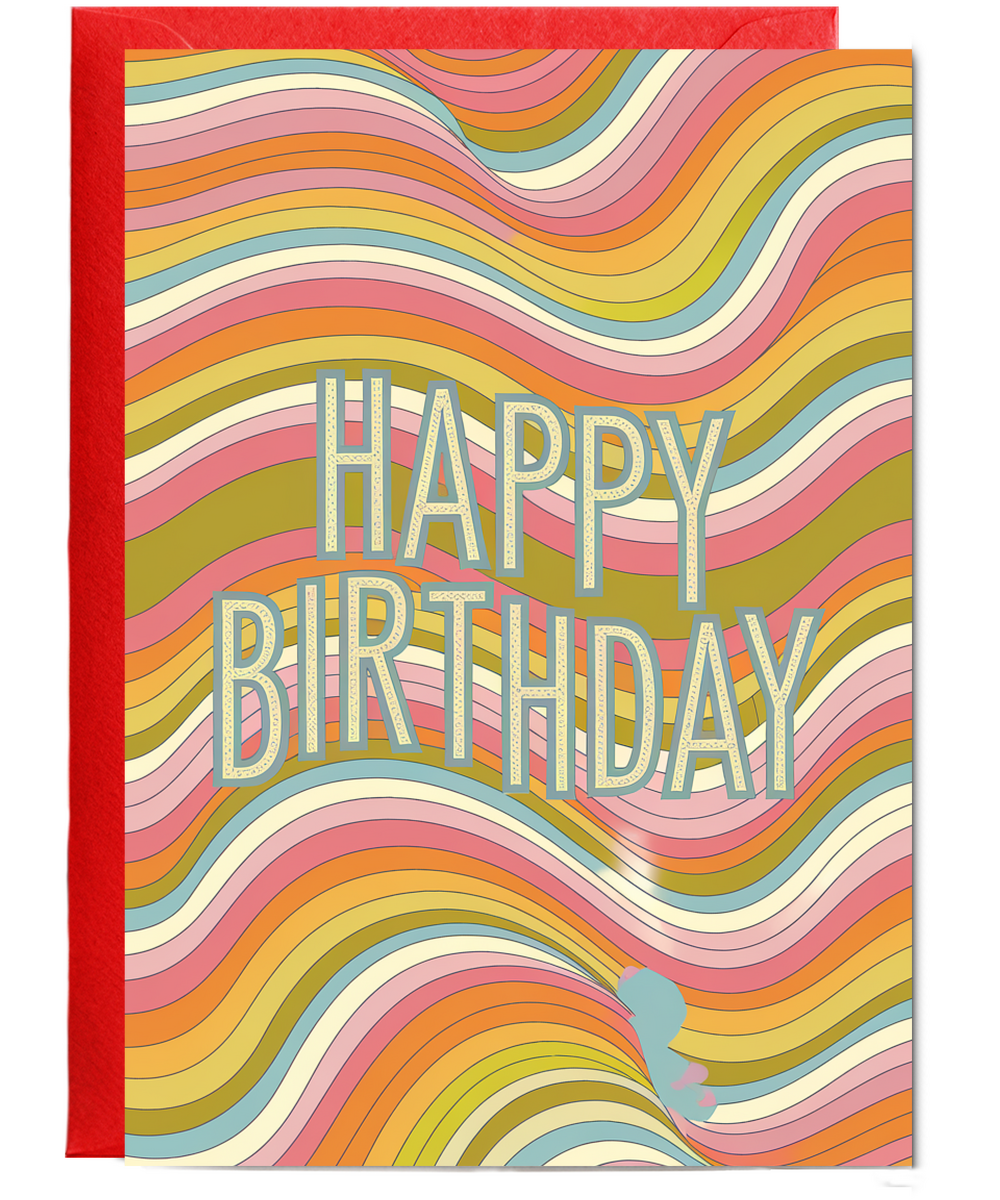 Wavy Line Art with Bright Colors