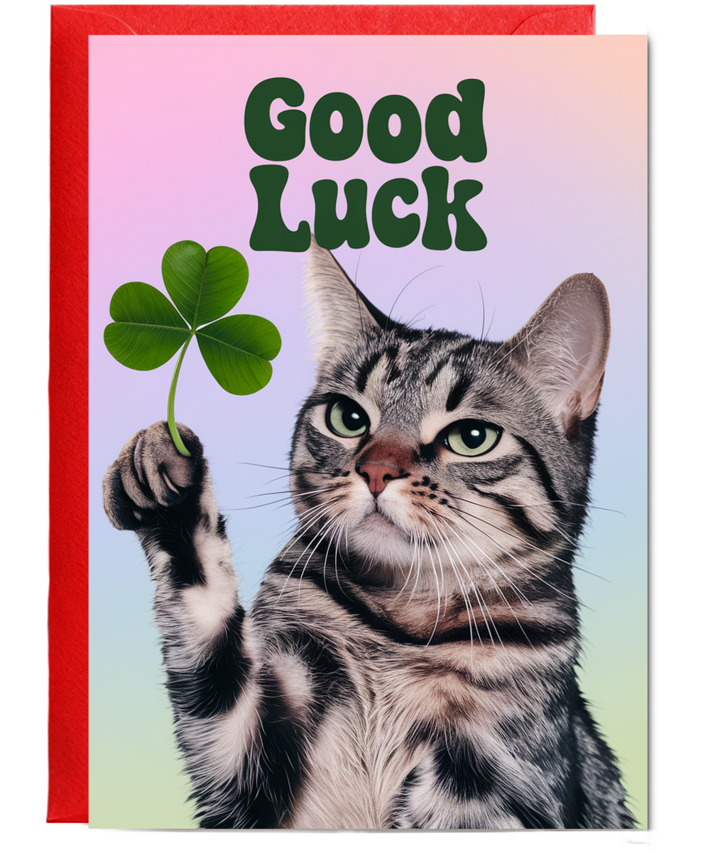 Good Luck with Cat with Lucky Charm