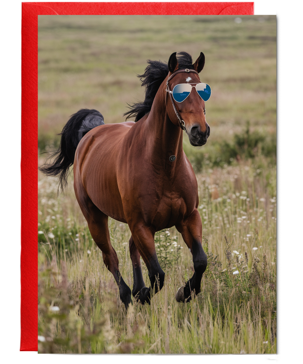Horse in Aviator Glasses