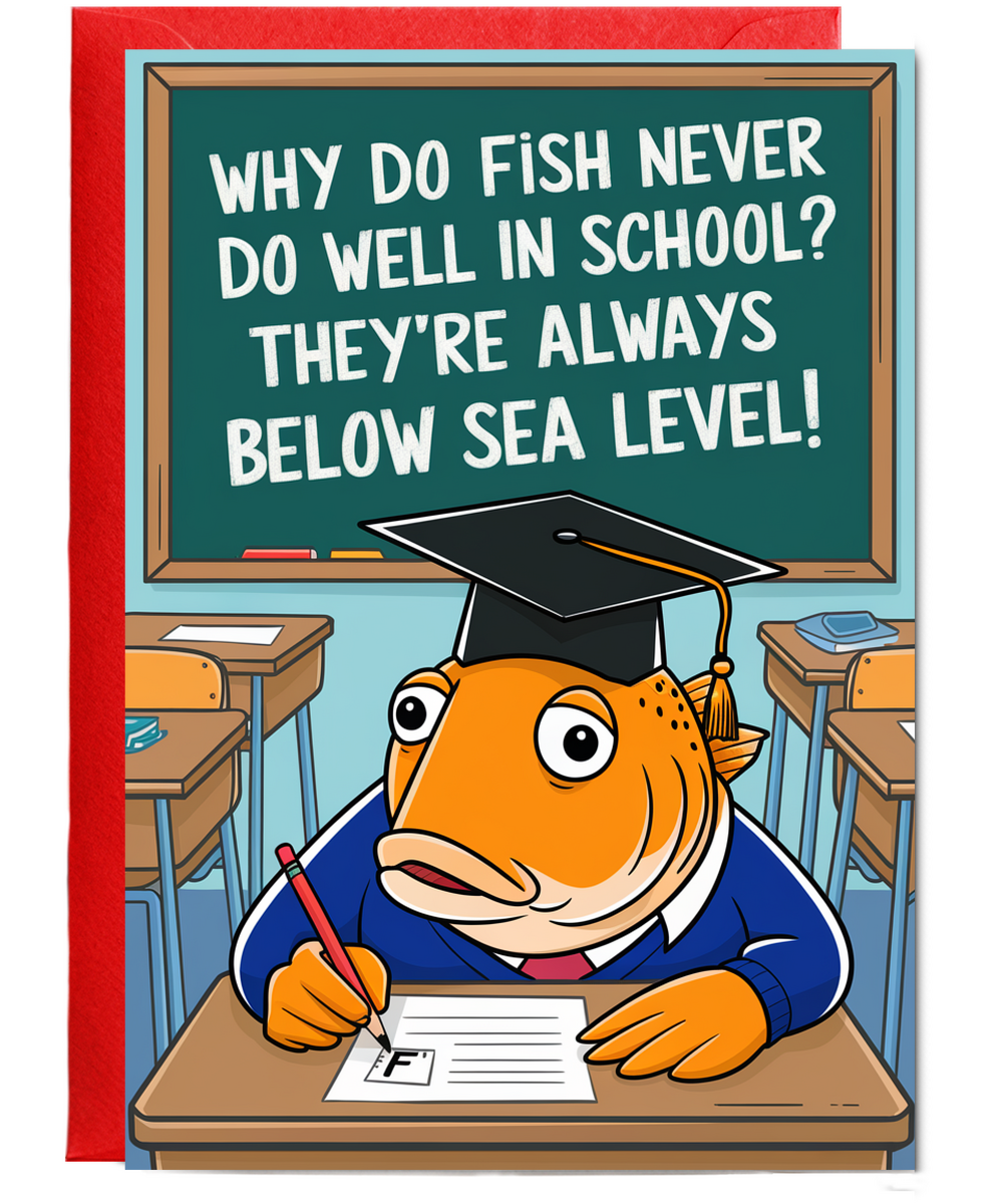 Why do fish never do well in school? They’re always below sea level!