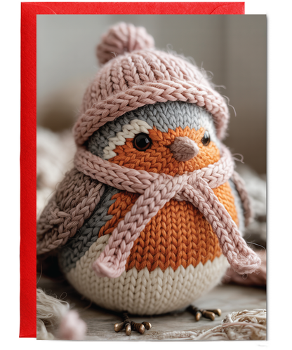 Knitted robin